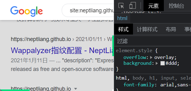 设置 overflow: overlay 后的<html/>